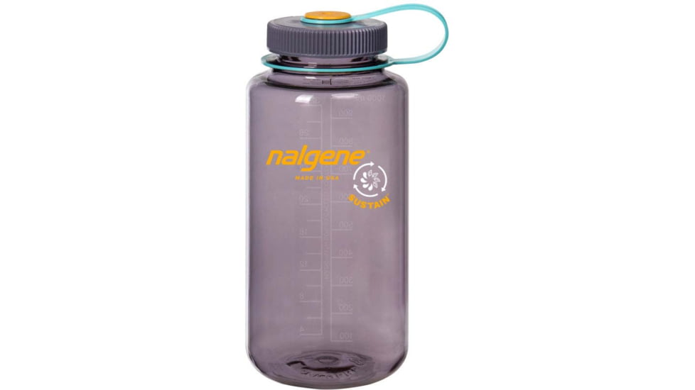 Nalgene Wide Mouth 1 Quart Sustain Water Bottle, Aubergine, 2020-0332