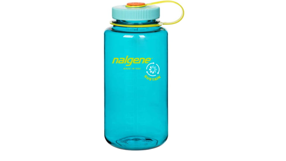Nalgene Wide Mouth 1 Quart Sustain Water Bottle, Cerulean, 2020-0432