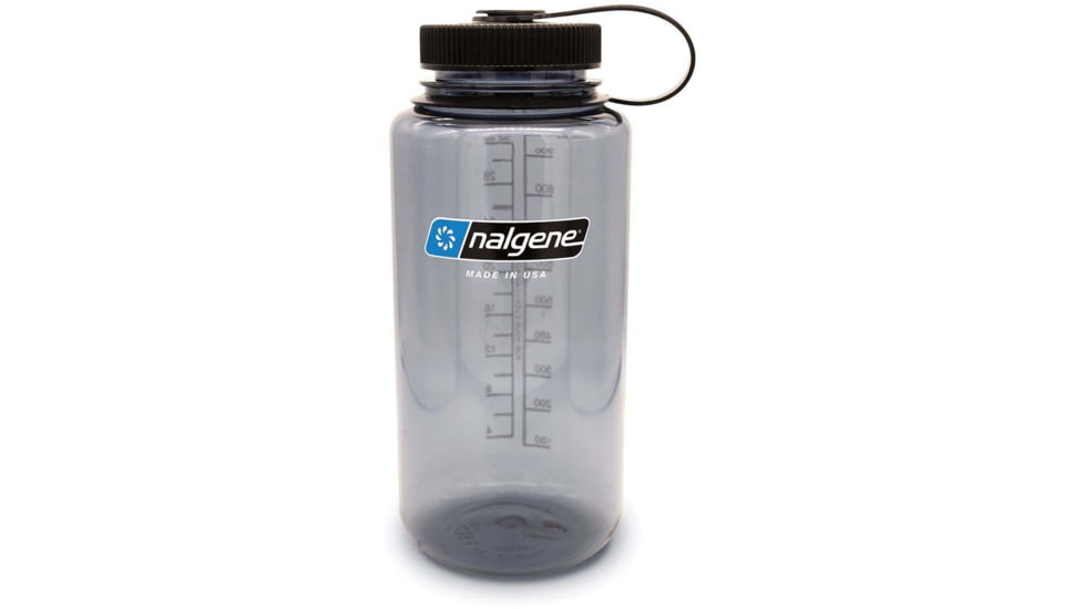 Nalgene Wide Mouth Bottle Sleeve, 32 oz, Gray with Black Lid, 32oz, 682021-0333