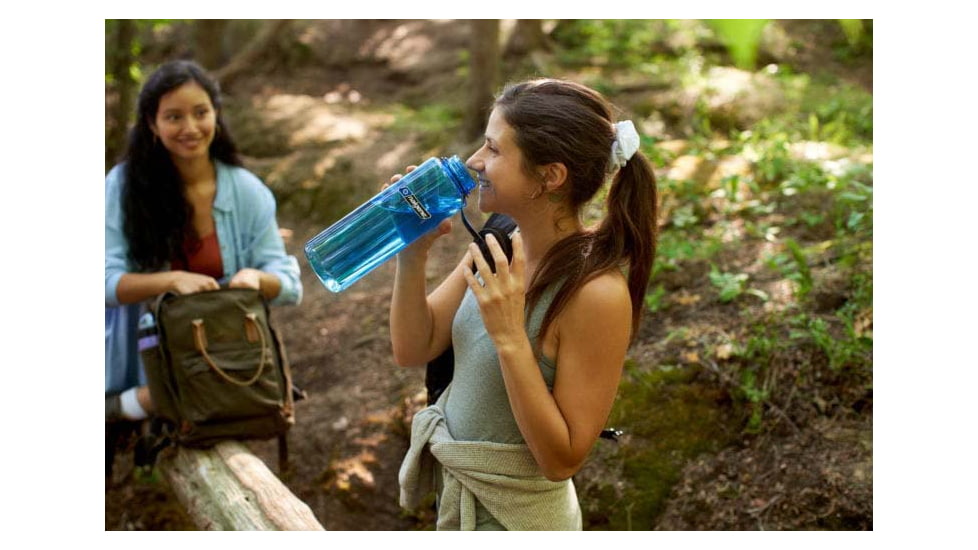 Nalgene Wide Mouth Sustain Silo Bottle, 48oz, Blue, 48oz, 2020-0248