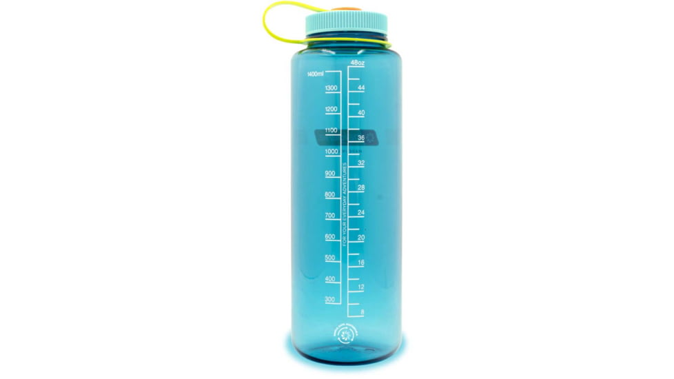 Nalgene Wide Mouth Sustain Silo Bottle, 48oz, Cerulean, 48oz, 2020-0748