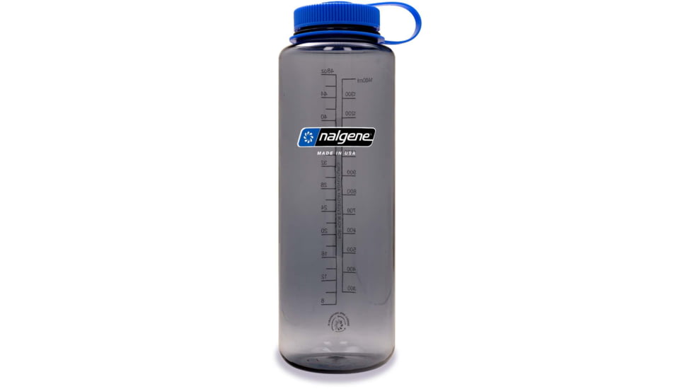 Nalgene Wide Mouth Sustain Silo Bottle, 48oz, Grey, 48oz, 2020-0148