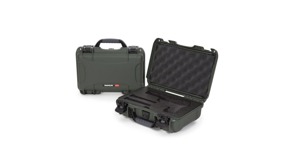 Nanuk 909 Case with Foam for Classic Gun, 12.64in, Olive, Small, 909S-080OL-0K0-17341
