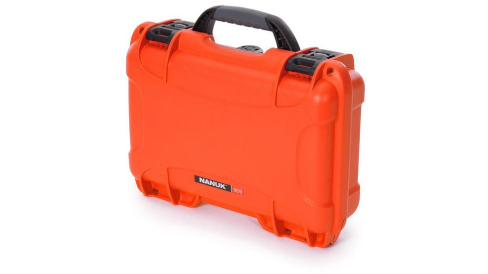 Nanuk 909 Protective Hard Case w/ Foam, 12.6in, Orange, Small, 909S-010OR-0A0