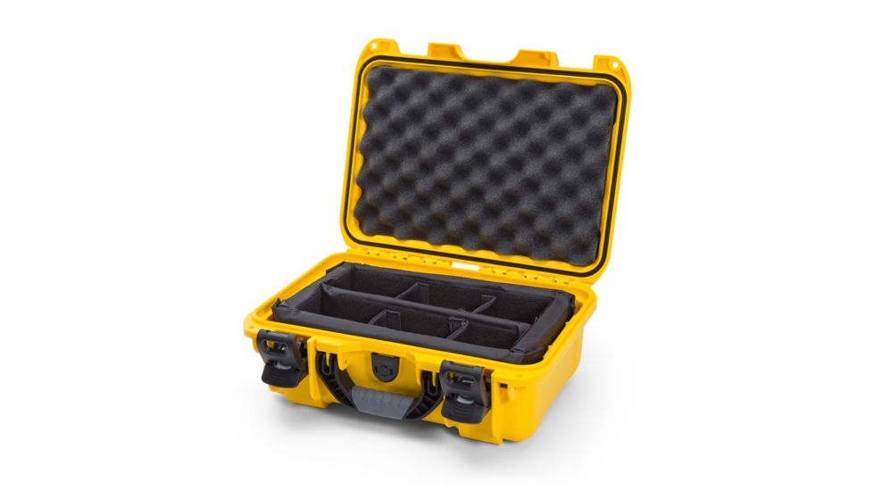 Nanuk 915 Protective Case w/Padded Divider, Yellow, Medium, 915S-020YL-0A0