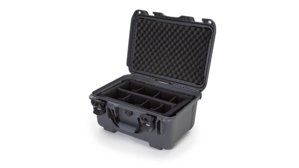 Nanuk 918 Protective Case w/Padded Divider, Graphite, Medium, 918S-020GP-0A0