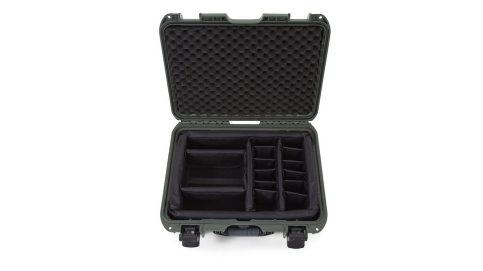 Nanuk 925 Protective Case w/Padded Divider, Olive, Medium, 925S-020OL-0A0