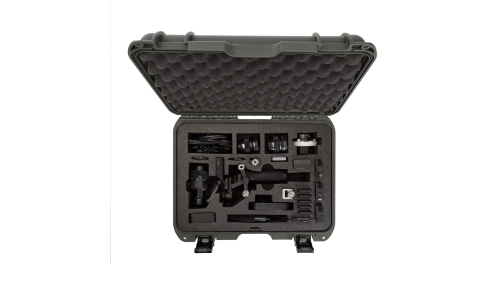 Nanuk 925 Protective Case w/ Cubed Foam, Olive, Medium, 925S-010OL-0A0