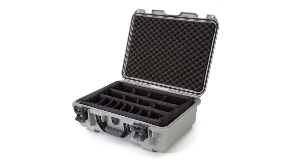 Nanuk 930 Water/Crush Proof Case w/Padded Divider - Silver, 930S-020SV-0A0
