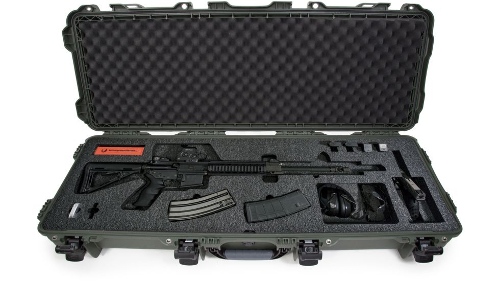 Nanuk 990 Hard Case w/ Foam Insert for AR, 47.1in, Olive, 990S-081OL-0A0-14098