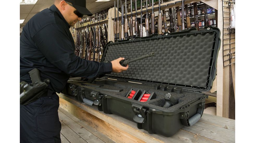 Nanuk 990 Hard Case w/ Foam Insert for AR, 47.1in, Olive, 990S-081OL-0A0-14098