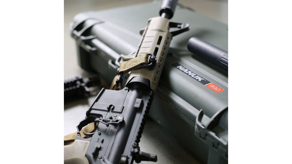 Nanuk 990 Hard Case w/ Foam Insert for AR, 47.1in, Olive, 990S-081OL-0A0-14098