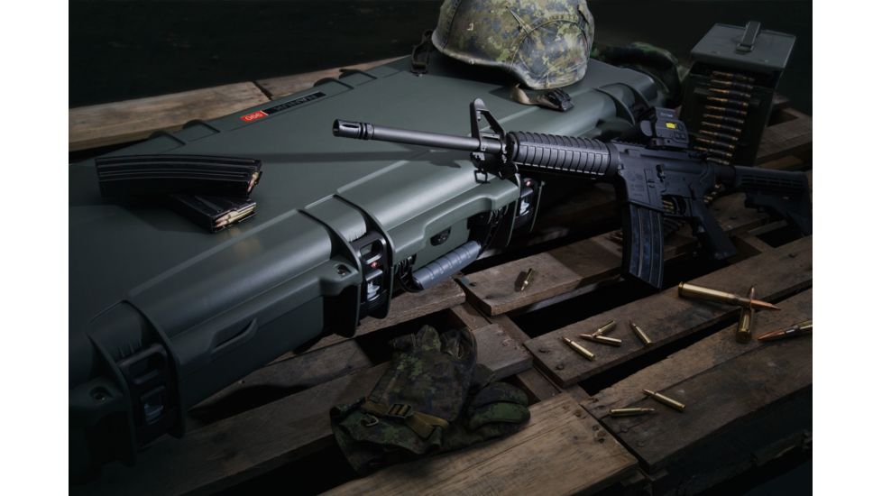 Nanuk 990 Hard Case w/ Foam Insert for AR, 47.1in, Olive, 990S-081OL-0A0-14098