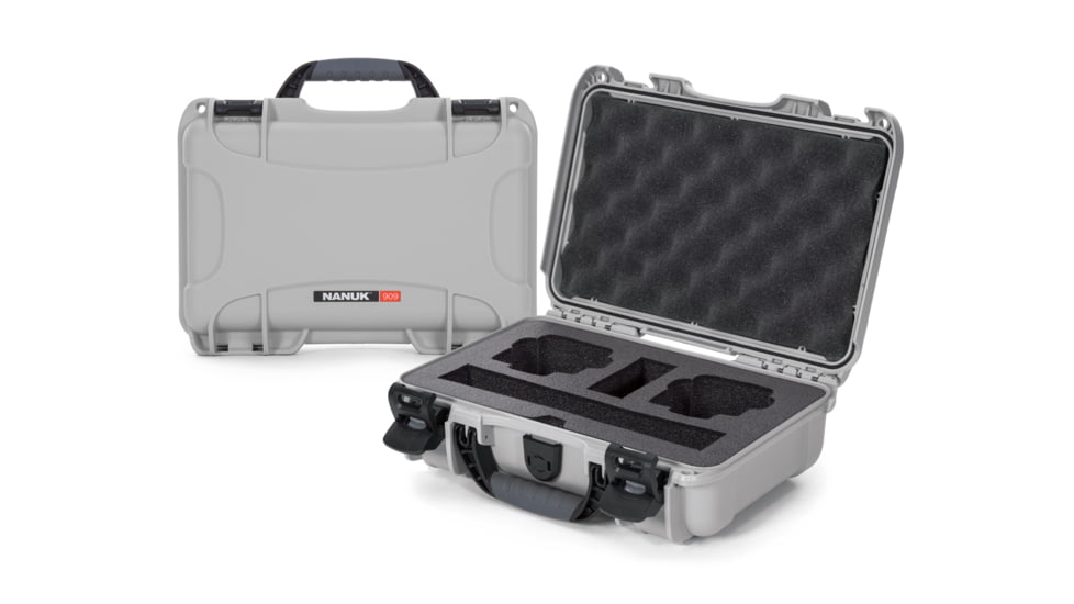 Nanuk Case 909 w/foam insert for DJI Osmo Action, Silver, Small, 909-ACTION5