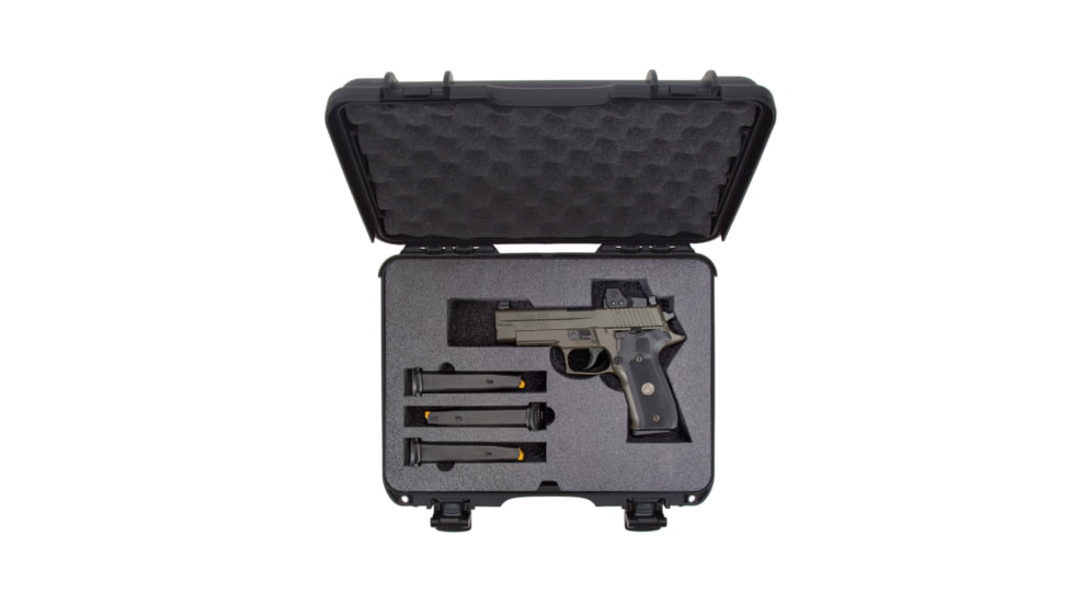 Nanuk Case 910 w/Foam For Pistol Optic Ready, Black, Medium, 910S-080BK-0A0-21312