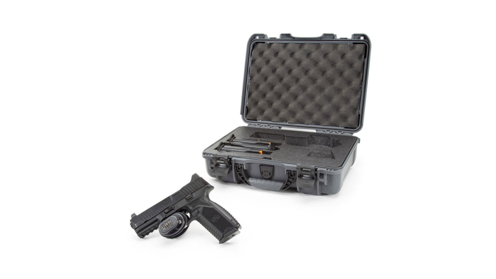 Nanuk Case 910 w/Foam For Pistol Optic Ready, Graphite, Medium, 910S-080GP-0A0-21312