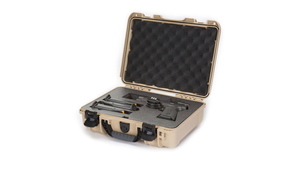 Nanuk Case 910 w/Foam For Pistol Optic Ready, Tan, Medium, 910S-080TN-0A0-21312