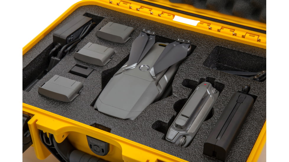 Nanuk Case 920 w/foam insert for DJI Mavic 2PZ, Yellow, Medium, 920S-080YL-0A0-18204