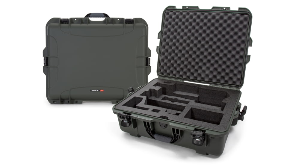 Nanuk Case 945 w/foam insert for Crane 3, Olive, Large, 945-CRA36