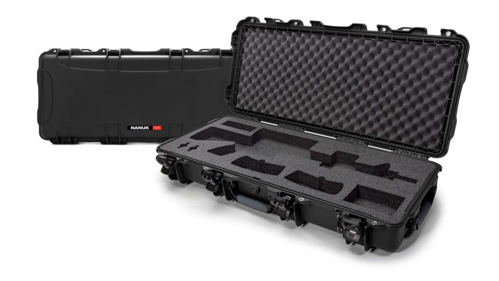 Nanuk 985 Hard Gun Case w/Foam AR, 39.7in, Black, 985S-081BK-0A0-18249
