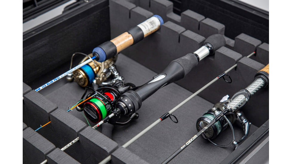 Nanuk Case 990 w/Foam For Ice Fishing Rod, Black, Large, 990S-081BK-0A0-C0666