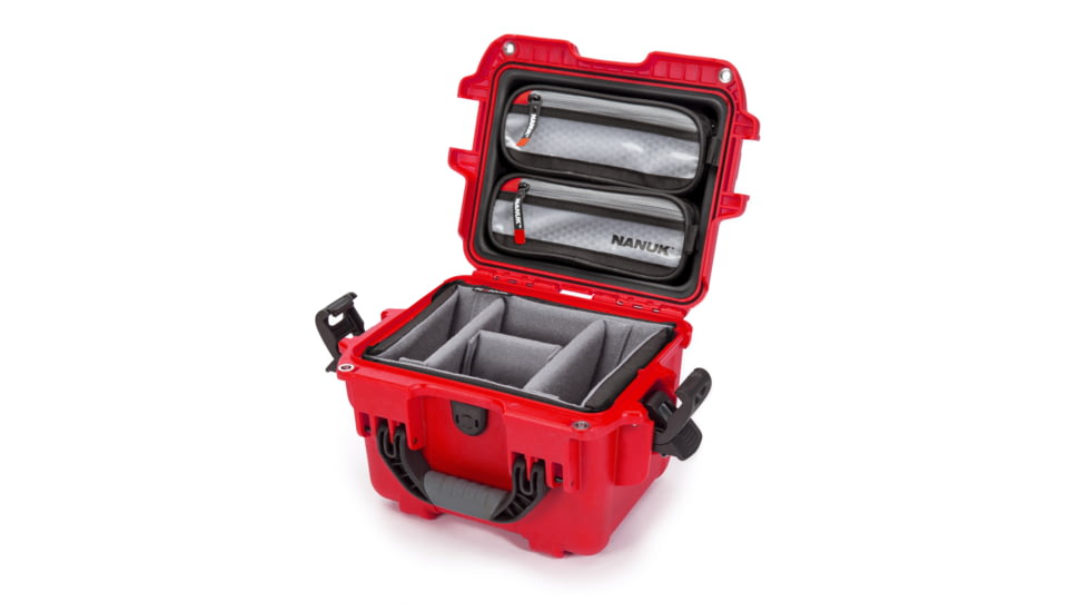Nanuk 908 Pro Photo Camera Case Kit w/Lid Organizer / Padded Divider