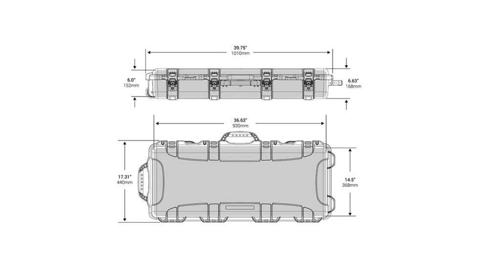 Nanuk 985 Hard Gun Case w/Foam AR, 39.7in, Black, 985S-081BK-0A0-18249