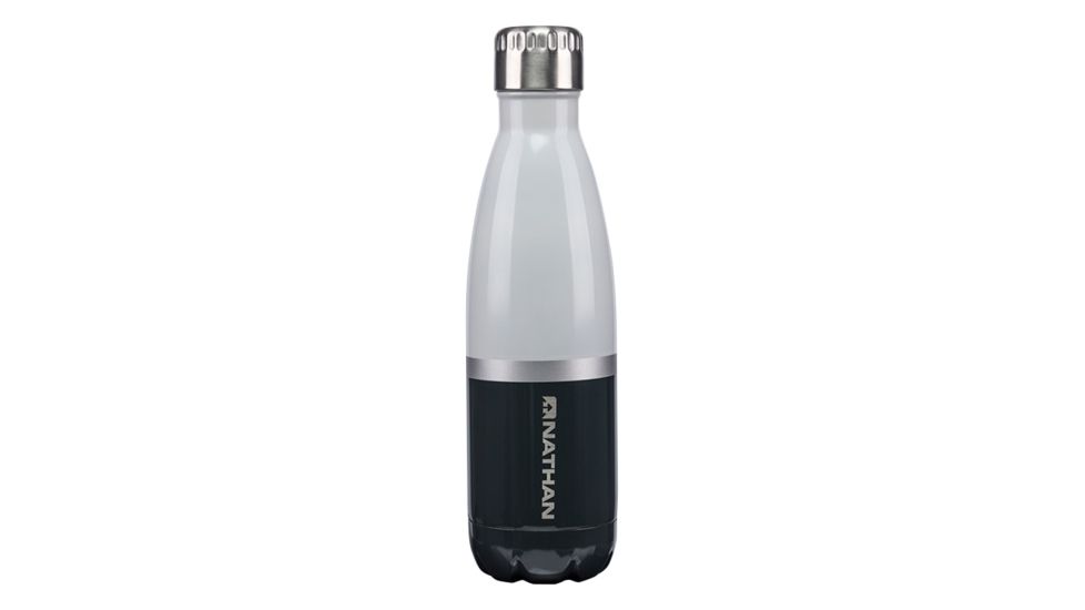 Nathan Chroma Steel Bottle 3 Tone, Grey Violet/Black/Silver, 500mL NS4429-0284-500ML
