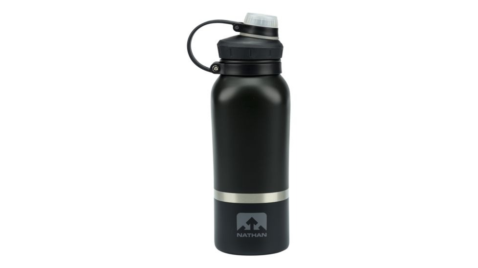 Nathan Hammerhead 3-Tone Bottle, Black/True Black/Wild Dove, 40oz, NS4440-0376-40OZ