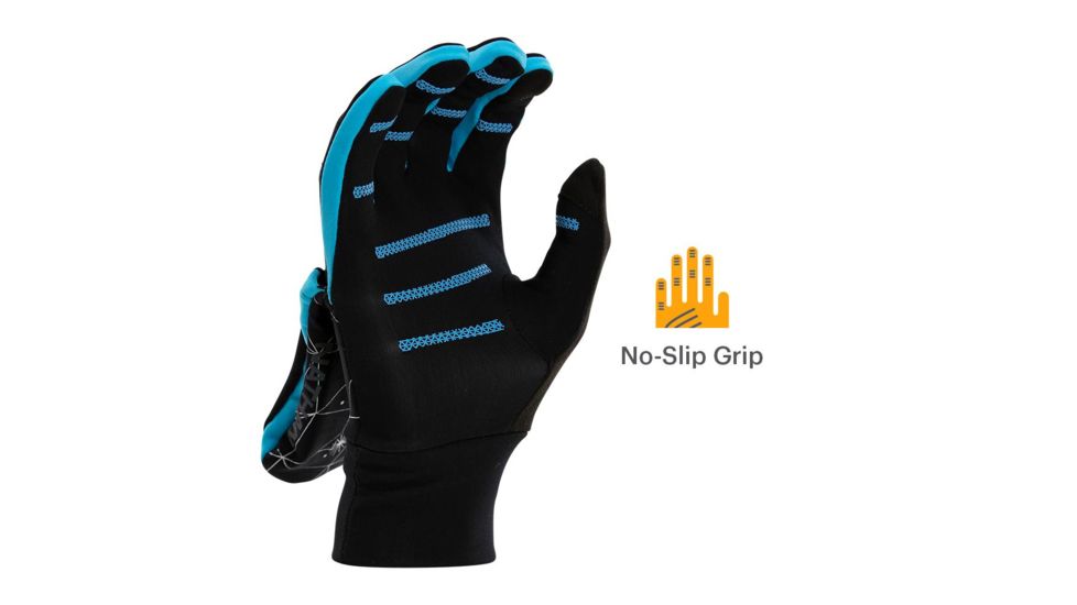 Nathan HyperNight Reflective Convertible Glove/Mitt - Womens, Galaxy Black, Extra Small, NS5511-0465-31