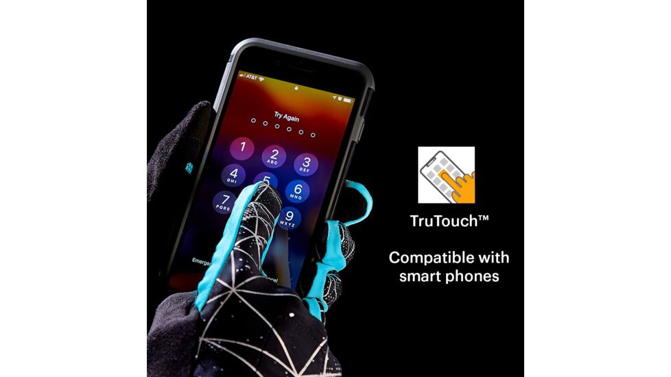 Nathan HyperNight Reflective Convertible Glove/Mitt - Womens, Galaxy Black, Extra Small, NS5511-0465-31