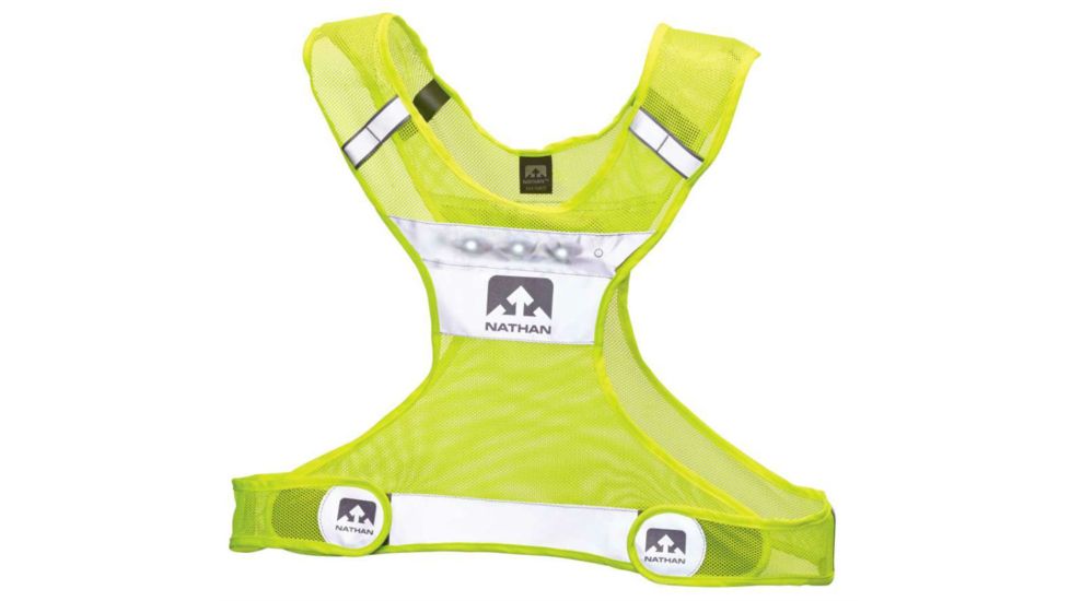Nathan LightStreak Reflective Vest-Safety Yellow-L/XL