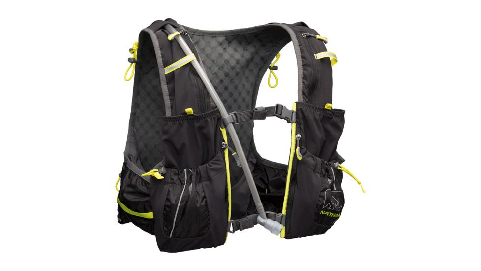 Nathan VaporAir 2.0, Hydration Pack - Mens, Black/Charcoal/Nuclear Yellow, 7L, NS4732-0415-80