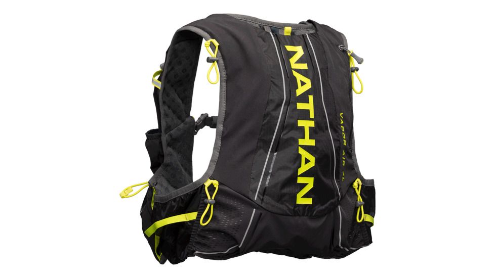 Nathan VaporAir 2.0, Hydration Pack - Mens, Black/Charcoal/Nuclear Yellow, 7L, NS4732-0415-80
