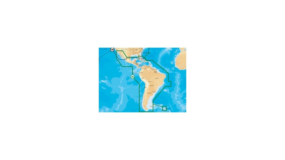 Navionics Gold Central and South America Digital Marine Map MSD3XG