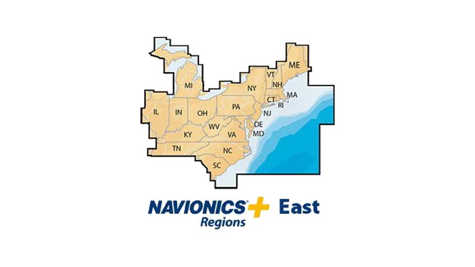 Navionics East, MSD, Lakes &amp; Coast, New Condition, MSD/NAV+EA