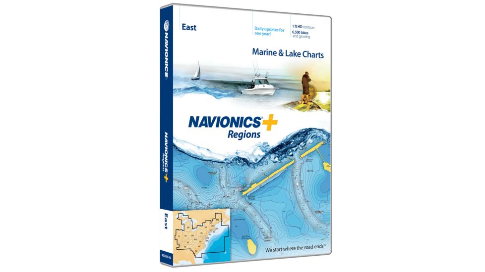 Navionics East, MSD, Lakes &amp; Coast, New Condition, MSD/NAV+EA
