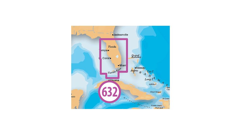 Navionics Platinum+ SD 632 Central &amp; Southern FL, New Condition NAV-MSD/632P+