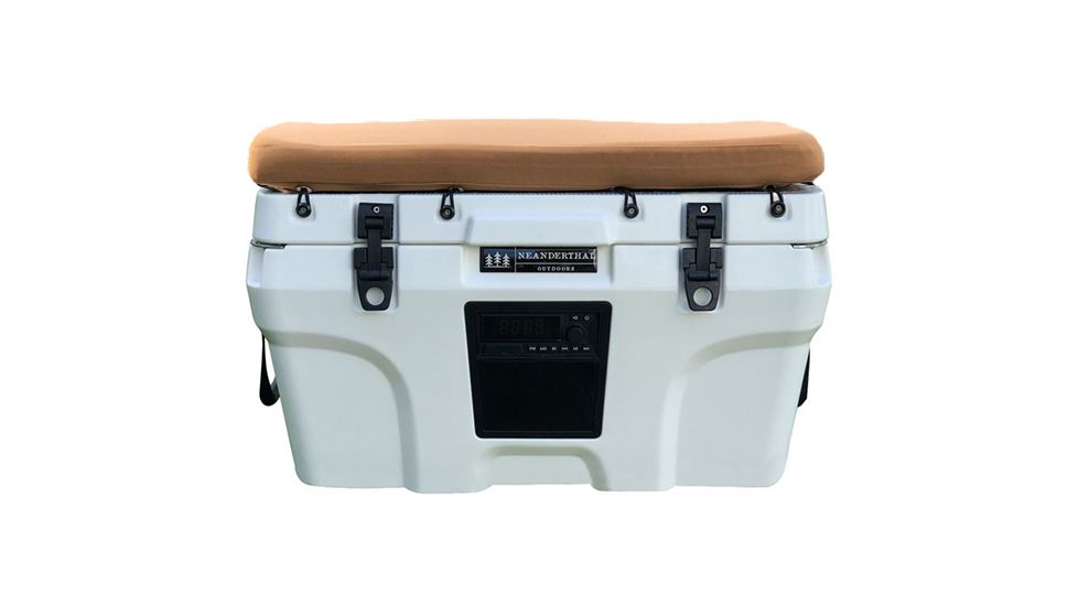 Neanderthal Outdoors Nomad 70 Quartt Cooler, White with Tan Cushion, 70 Quart, NOM-1203