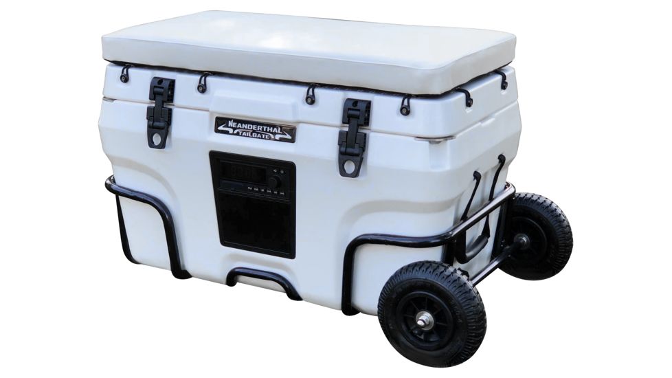 Neanderthal Outdoors Nomad 70 Quartt Cooler, White with White Cushion, 70 Quart, NOM-1202