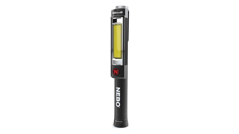 Nebo Big Larry 2 COB LED Flashlight, AA, White/Red COB, 500 Lumens, Gray, NEB-WLT-0001