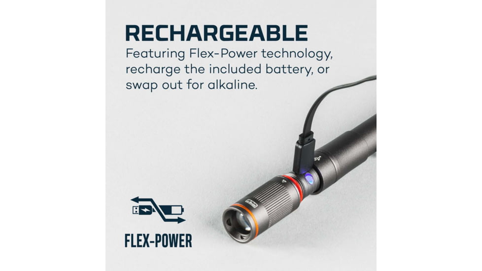Nebo Columbo Inspection Pen-Sized Flashlight, Rechargeable, Flex-Fuel, 250 Lumens, Black, NEB-POC-0008