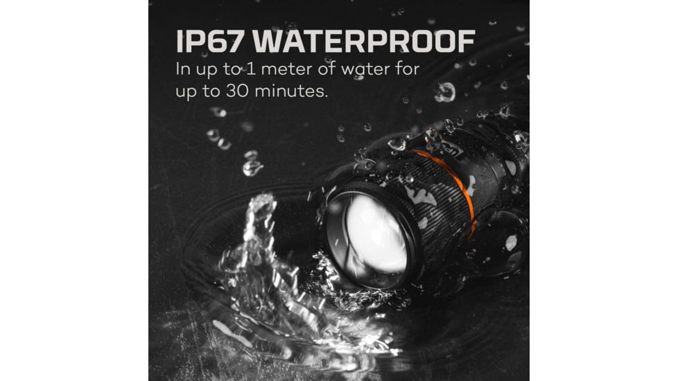 Nebo Davinci Rechargeable Handheld Flashlight, 1500 Lumens, Black, NEB-FLT-0019