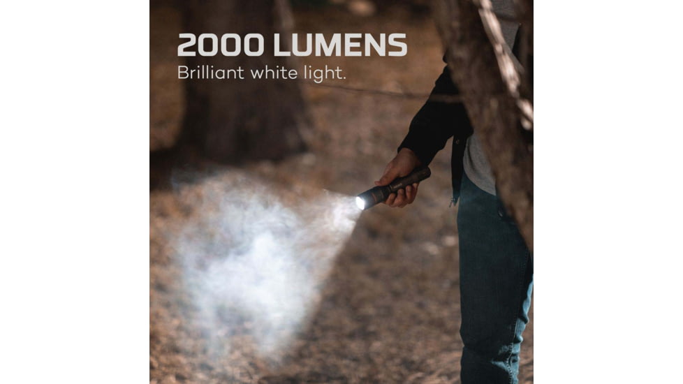 Nebo Davinci Rechargeable Handheld Flashlight, 2000 Lumens, Black, NEB-FLT-0020