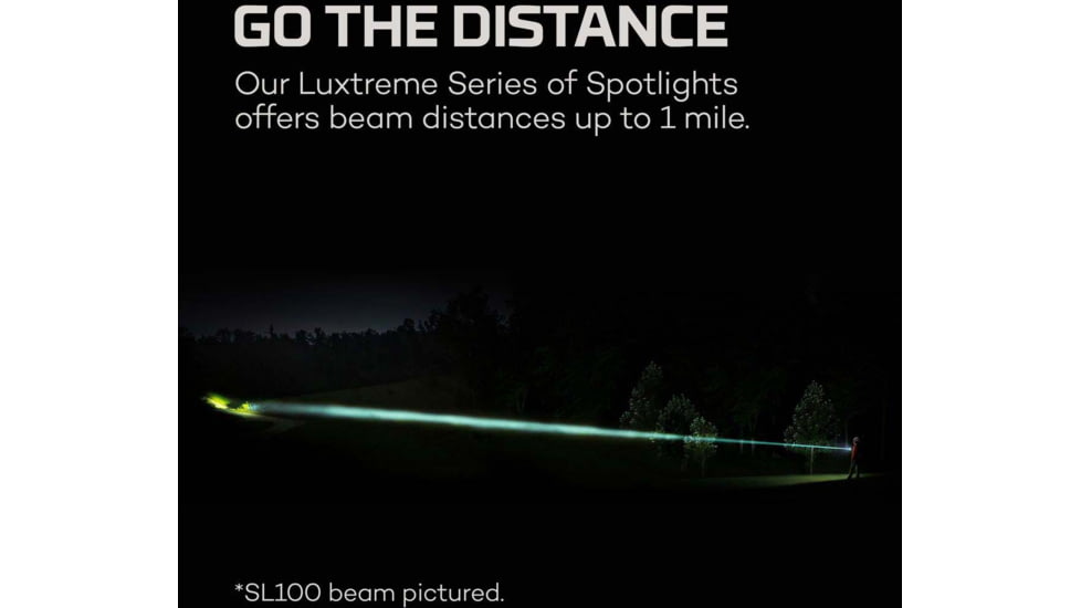 Nebo Luxtreme SL25R Rechargeable 1/4 Mile Spotlight w/ Integrated COB, Black/Grey, NEB-SPT-1004