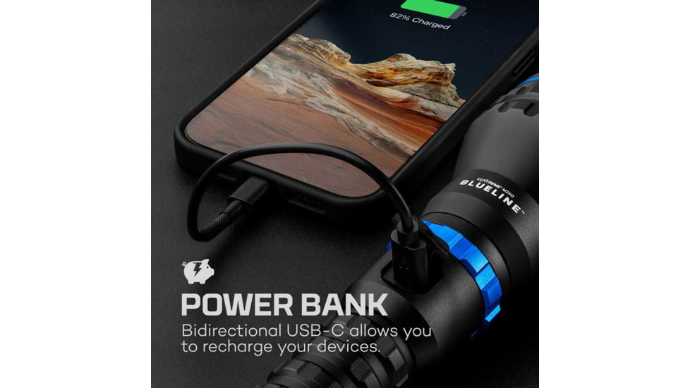 Nebo Luxtreme MZ60 Blueline Li-ion 21700 Rechargeable Battery 1000 Lumens LED Flashlight