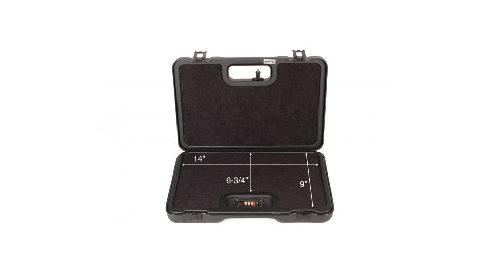 Negrini Compact Handgun Case, 1 Gun, Black/Black, L15.25in x W10.375in x D3in 2023UTS/4839