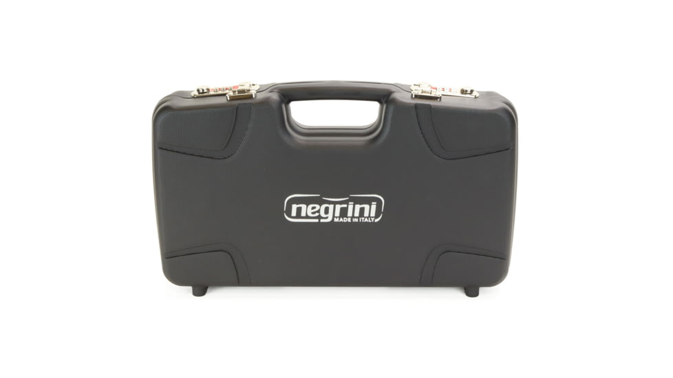 Negrini Hybri-Tech RMR Capable Locking Pistol Case, Black/Bordeaux, Full Size Pistol, 2039iR/6521