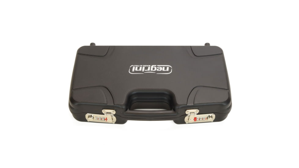 Negrini Hybri-Tech RMR Capable Locking Pistol Case, Black/Bordeaux, Full Size Pistol, 2039iR/6521