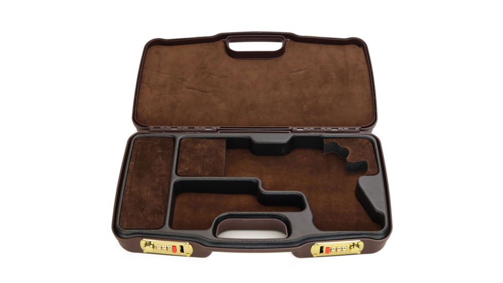 Negrini Hybri-Tech RMR Capable Locking Pistol Case, Brown/Brown, Full Size Pistol, 2039iR/6523